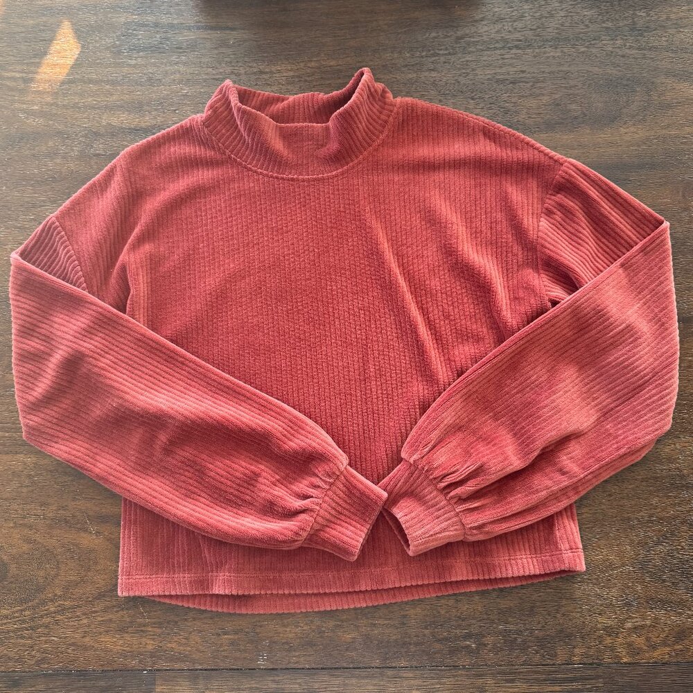 altar'd state turtleneck sweater, burnt orange size small
